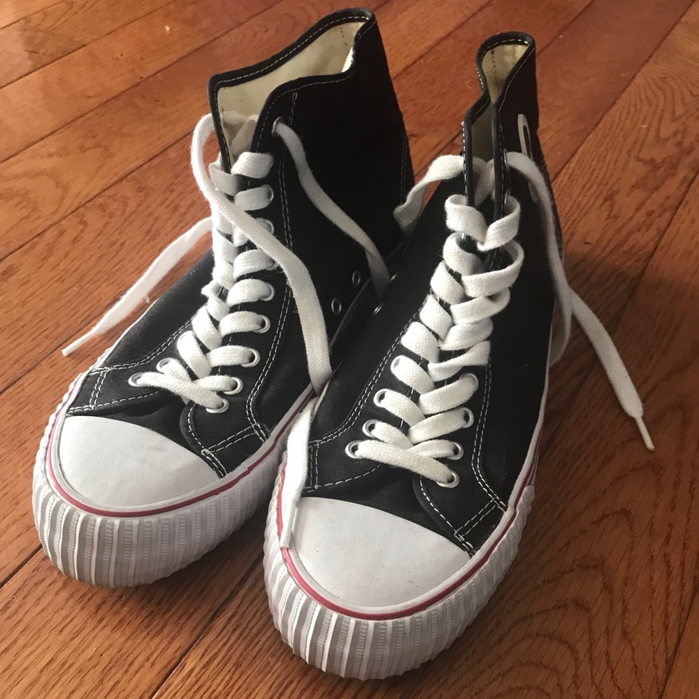 Black and White Hi-Top PF Flyers